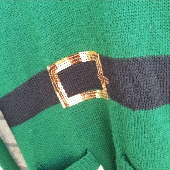 NoBo Hooded Ugly Christmas Elf Sweater Dress (Womens SM/M JrsXL 15-17) Green Red - Picture 9 of 10